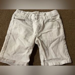 kids white jean shorts, size 10